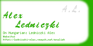 alex ledniczki business card